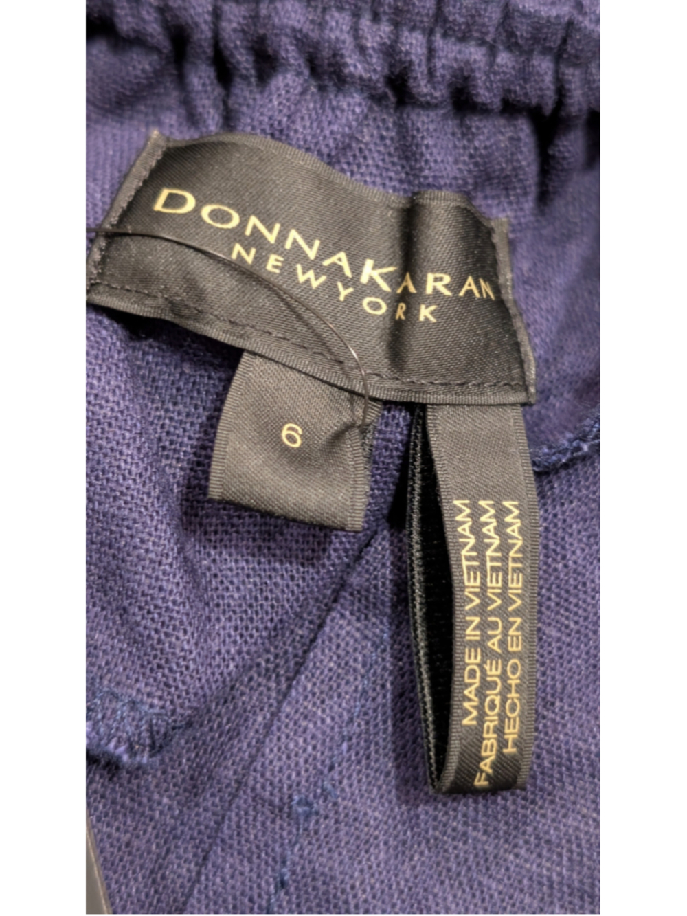 NWT Donna Karan New York Ink Blue Halter Tiered Maxi Dress Size 6 - Picture 14 of 14